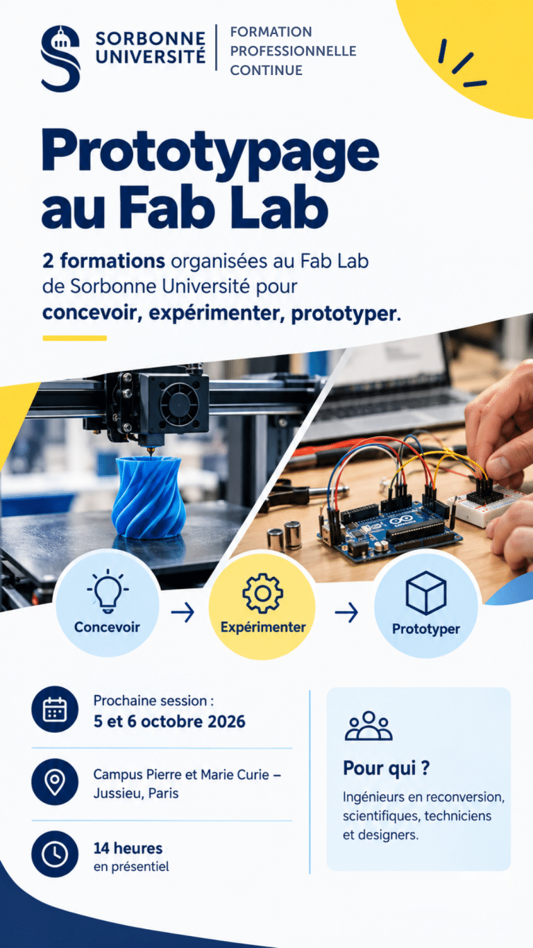 Nos formations Prototypage au Fablab